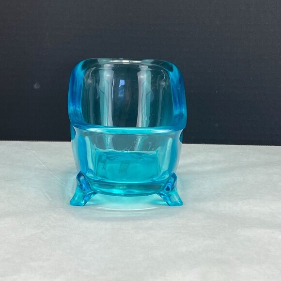 Bath and Body Works Aqua Glass Miniature Claw Foot Bath Tub - Picture 2 of 11